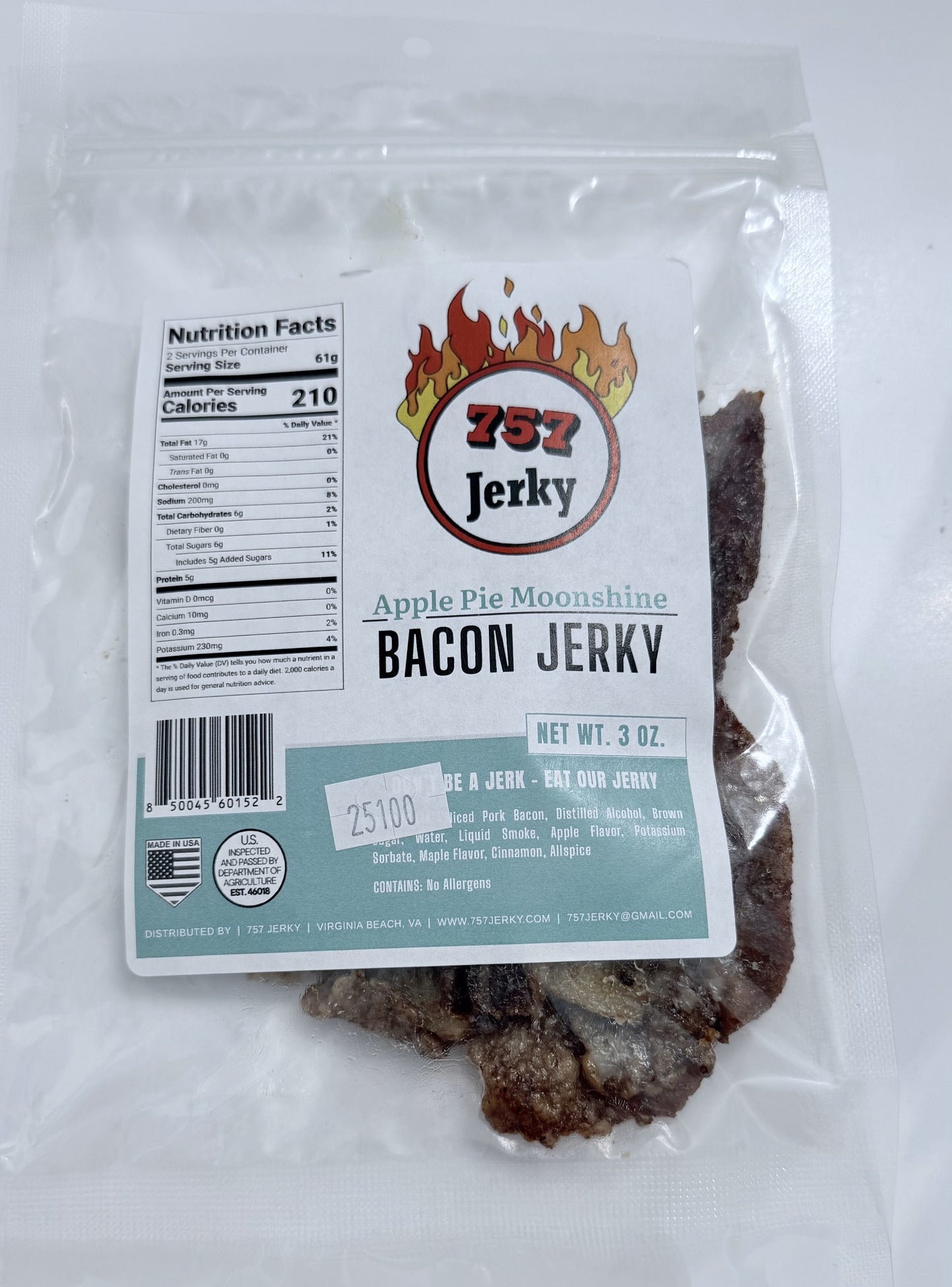 Apple Pie Moonshine Bacon Jerky