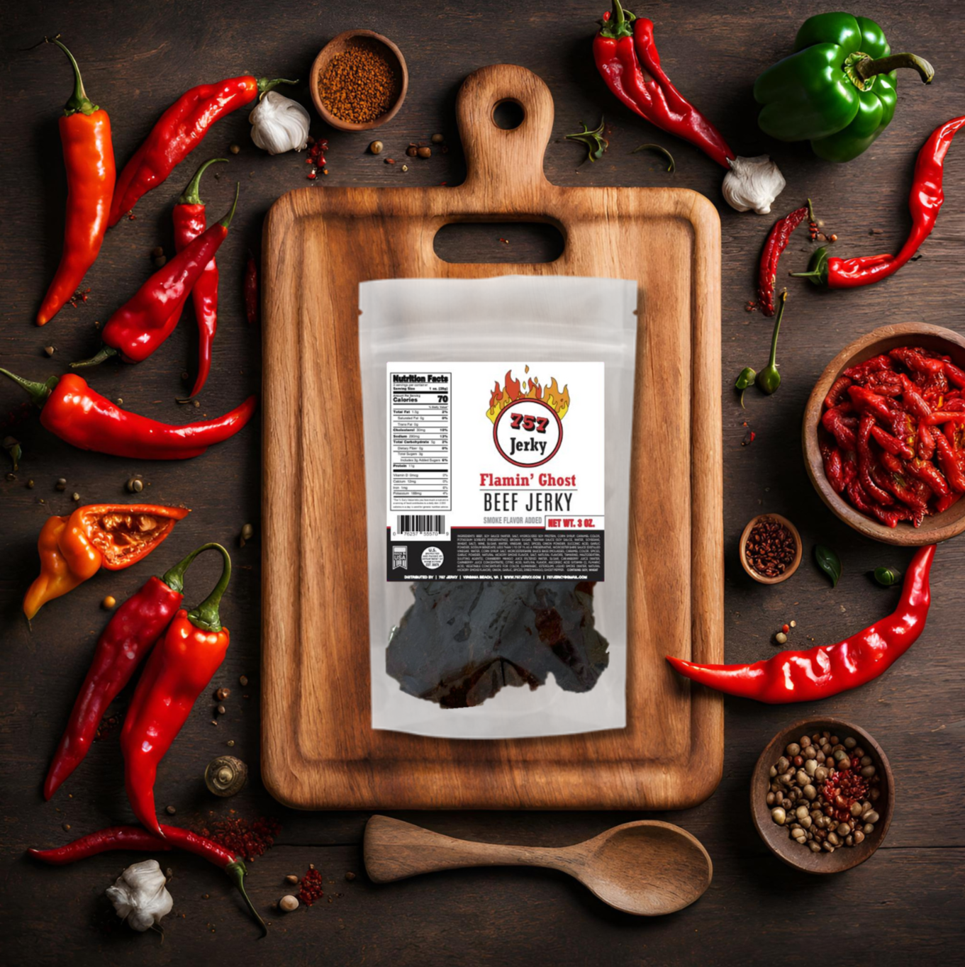 Flamin' Ghost Beef Jerky